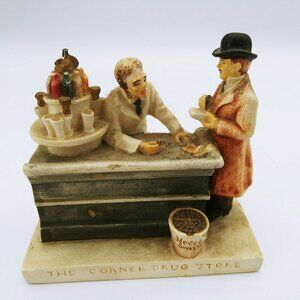 1949 Sebastian Handcast hand-painted Miniatures THE CORNER DRUG STORE Hudson m